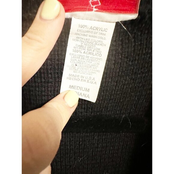 J.J. Poole Sweater Vest Teddy Jack O Lantern Vintage USA Made Halloween Medium - Picture 4 of 5